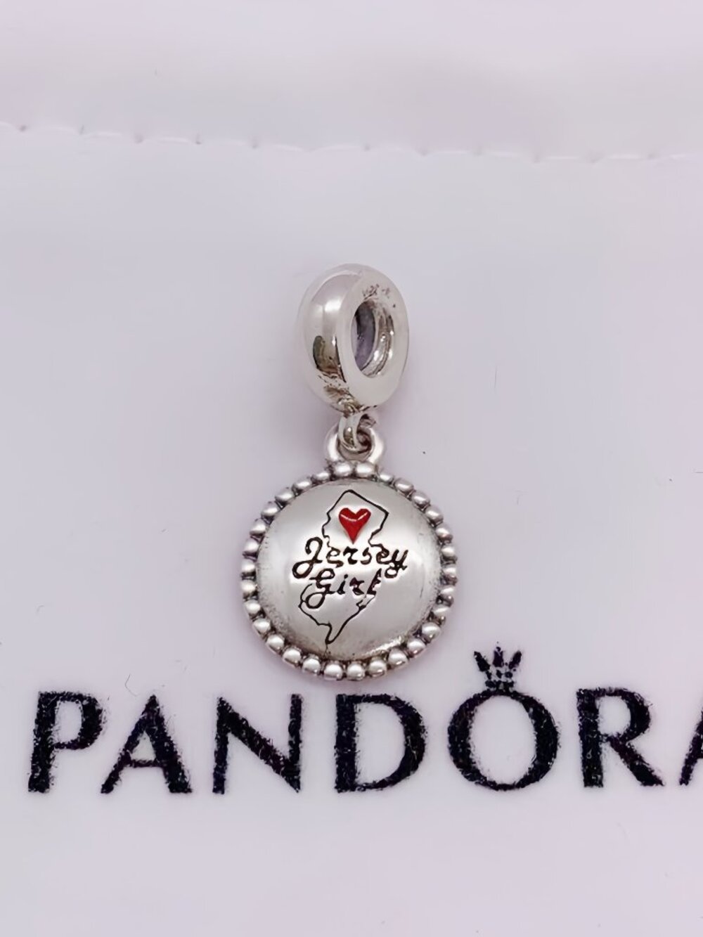 Pandora NJ Jersey Girl Charm S925 Silver with box